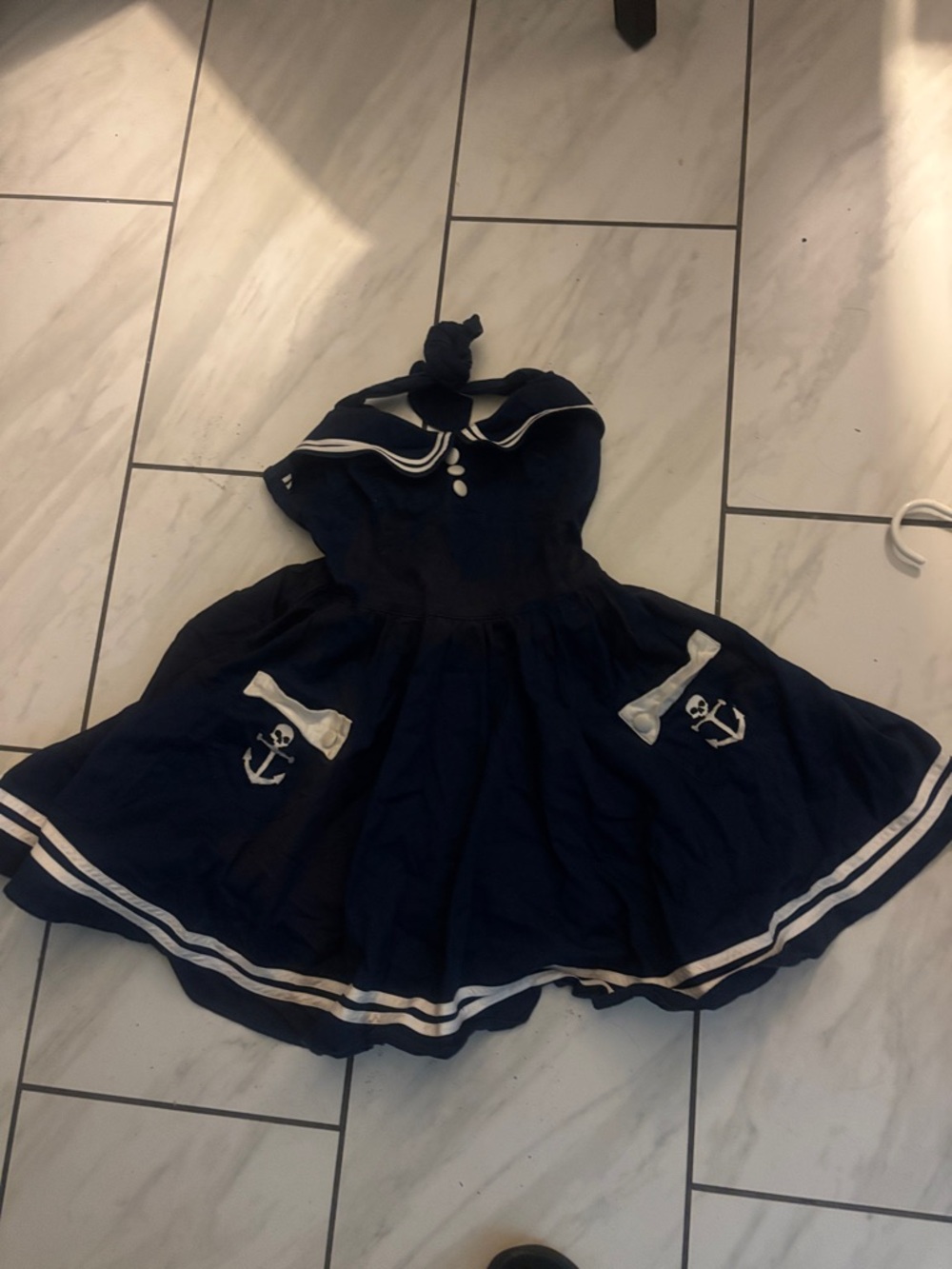 Hell Bunny Navy Blue Vixen Dress Label Detail